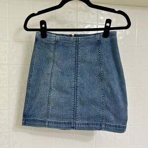 Free People Denim Mink Skirt
